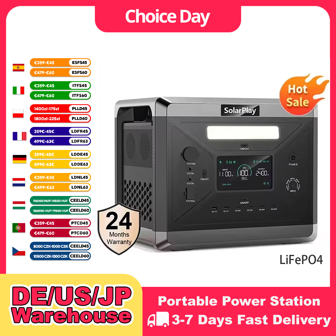 Solar Emergency Charger - SOLARPLAY Tragbare Powerstation Q2501 für Camping