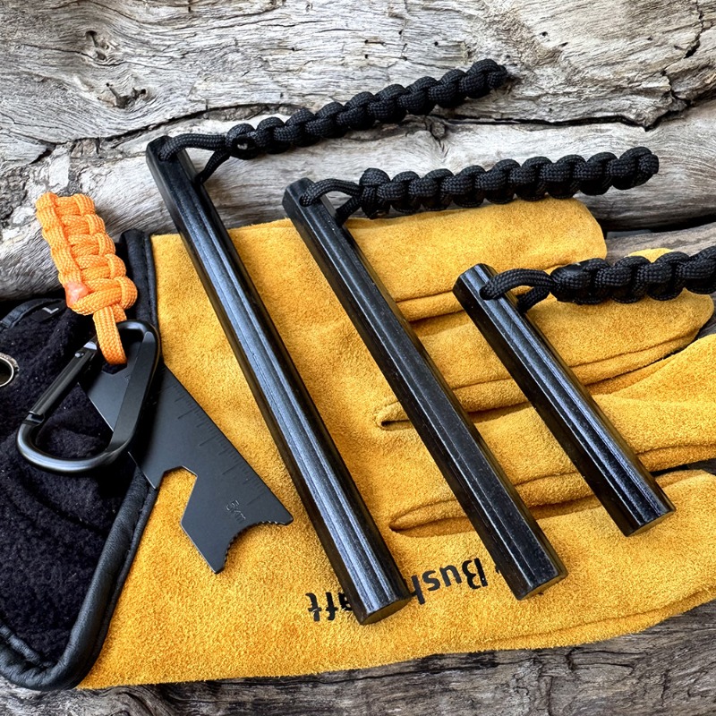 Fire Starting Kit - Handgewebter Seil-Sechskant-Feuerstahl aus Magnesium für Outdoor-Überlebensausrüstung,