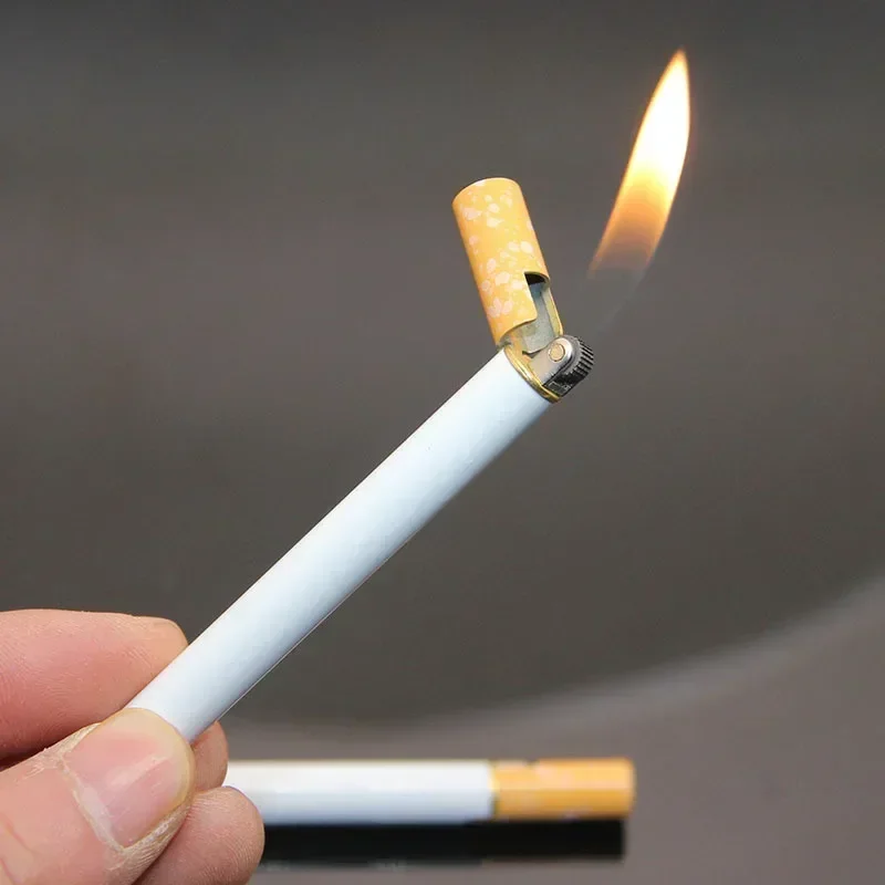 Fire Starting Kit - Mini-Softflammenfeuerzeug im Zigarettenstil mit Schleifrädchen, Feuerstein-Fackel,