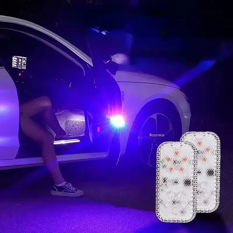 Sos Light Strobe - Rot-blaue Warnblink-LED-Türleuchte mit Öffnungssensor zur Vorbeugung