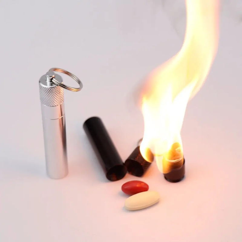 Fire Starting Kit - Outdoor-Feuerzeug mit Aufbewahrungsfach für Camping, Überlebens-