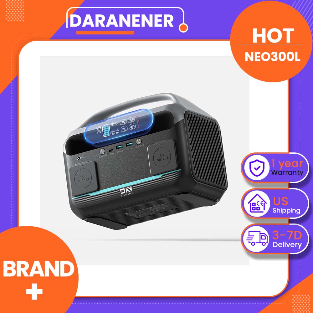 Solar Emergency Charger - Daranener NEO300L 350W Tragbare Powerstation, 288Wh