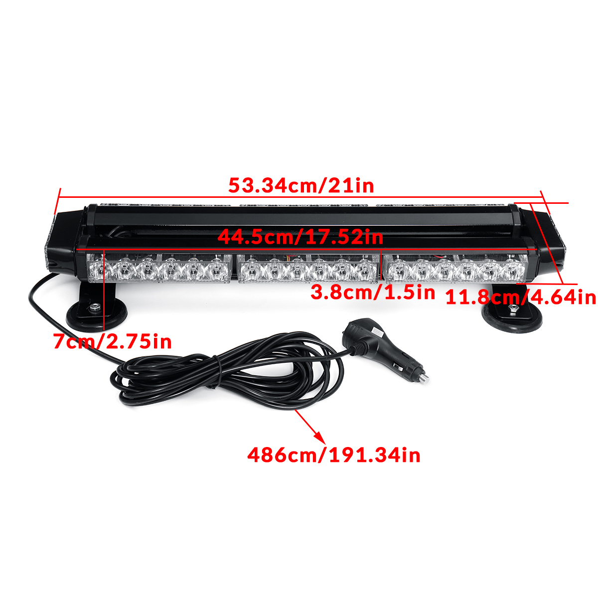 12V 21-Zoll Doppelseitige LED- – Sos Light Strobe Bewertung und Preis